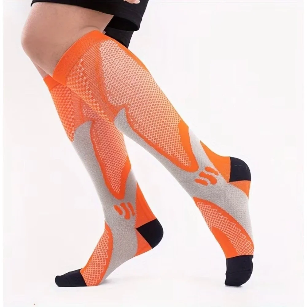 Unisex 20-30 mmHg Compression Socks XXL Knee High Medical Blue 1‎ Pair NEW